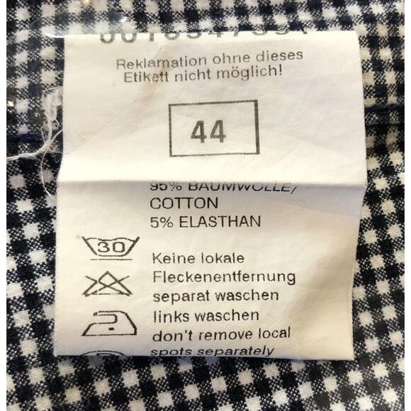 Rosner Shorts Women 12 Navy White Check Walking Casual Cotton Shorts Stretch - Picture 8 of 12